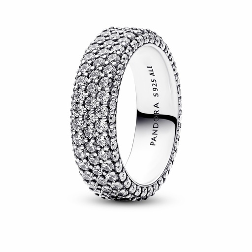 Anillo Pandora Triple Fila de Pavé