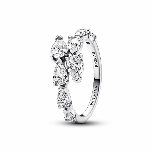 Anillo Pandora Banda Superpuesta Brillante