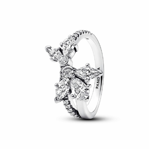 Anillo Pandora Racimo de Herbario Asimétrico Brillante 193023C01