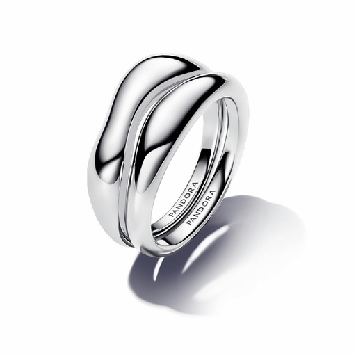 Anillo Pandora Combinale Forma Orgánica Plata
