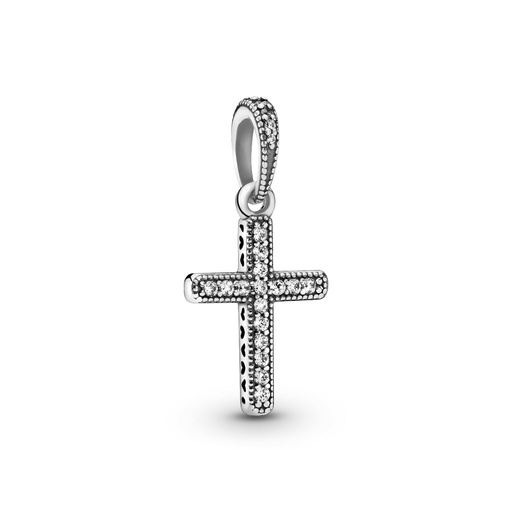 [397571CZ] Colgante Pandora Cruz con Circonitas Transparente Plata