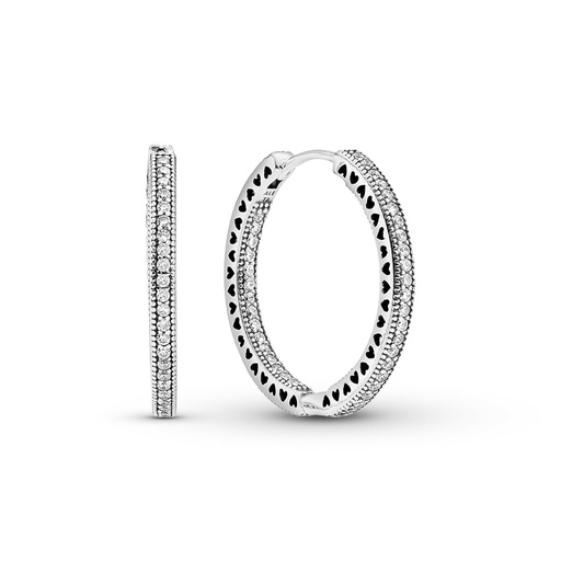 [296319CZ] Pendientes Pandora Aros Corazones Grandes 296319CZ