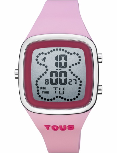 [3000131400] Reloj Tous Niña B-TIME Digital Correa Silicona Rosa 3000131400