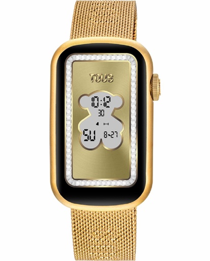 [3000132200] Reloj Tous Smartwatch Mujer T-Band Mesh Brazalete Acero IP Dorado y Caja Aluminio IP dorado 3000132200