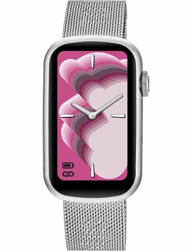 [3000132500] Reloj Tous Smartwatch Mujer T-Band Mesh Brazalete Acero y Caja de Aluminio Plateado 3000132500