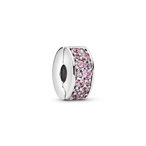 [791817PCZ] Clip Pandora Elegancia Brillante Rosa