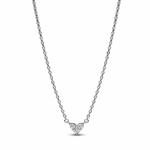 [393014C01-45] Collar Pandora Corazón Triple Gema