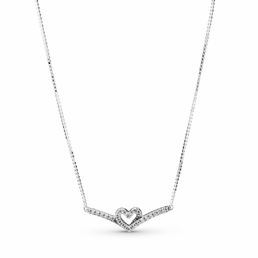 [399273C01-45] Collar Pandora Corazón Espumoso Brillante