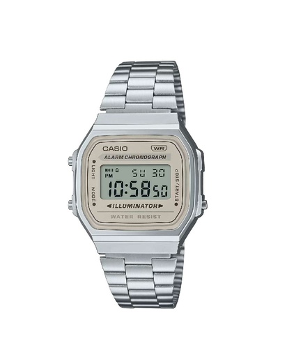 [A168WA-8AYES] Reloj Casio Vintage Estilo Iconic Retro Unisex Plateado A168WA-8AYES