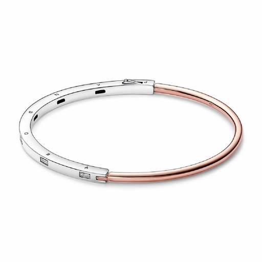 Pulsera Pandora Signature Dos Tonos y Gemas 582740C01