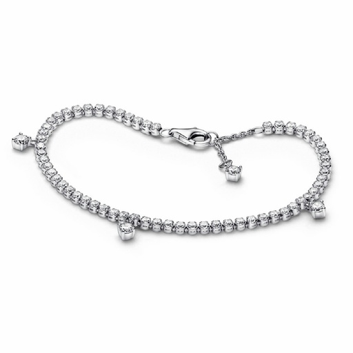 [592401C01-20] Pulsera Pandora Tenis Gotas Brillantes 592401C01