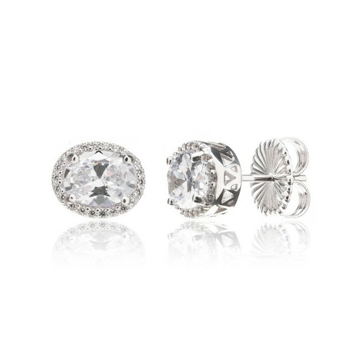 [WP007.8X6/CP] Pendientes Camaleoni Windsor Oval 22 Cerco y Base Calada WP007.8X6/CP