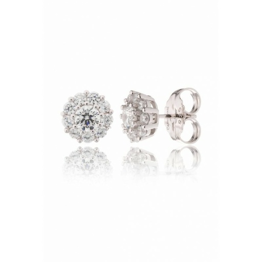 [WP077/MP] Pendientes Camaleoni Chambord Plata Rodio Roseta con Garras WP077/MP
