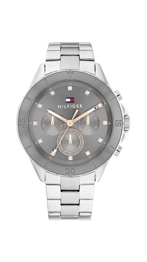 [1782742] Reloj Tommy Hilfiger Mujer Mellie Multifunción Acero Plateado y Esfera Gris 1782742