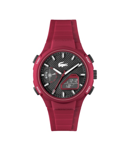 [2011368] Reloj Lacoste Hombre LC33 Multifunción Silicona Rojo 2011368
