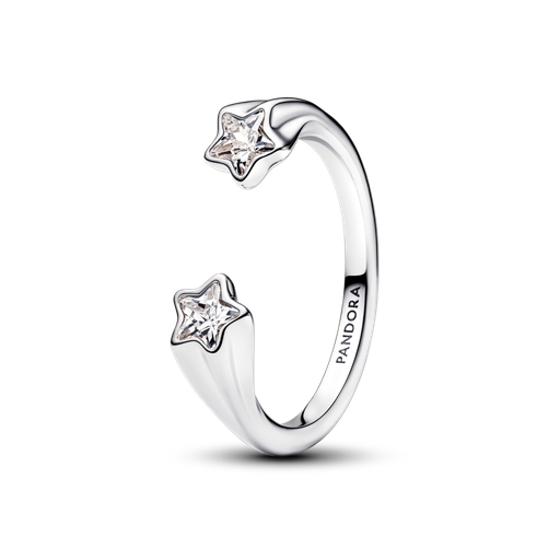 Anillo Pandora Abierto Estrellas Fugaces