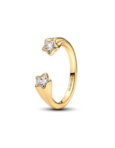 Anillo Pandora Abierto Estrellas Fugaces