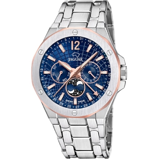 [J1039/2] Reloj Jaguar Hombre Swiss Made Multifunción Acero Esfera Azul J1039/2