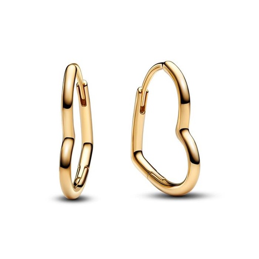 [268307C00] Pendientes Pandora de Aro Corazón Asimétrico Dorado 268307C00