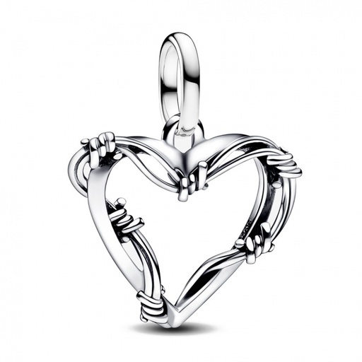 [793449C00] Charm Pandora de Medallón Corazón de Alambre