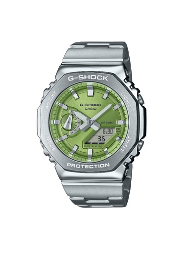 [GM-2110D-3AER] Reloj Casio G-Steel Hombre Verde Lima GM-2110D-3AER