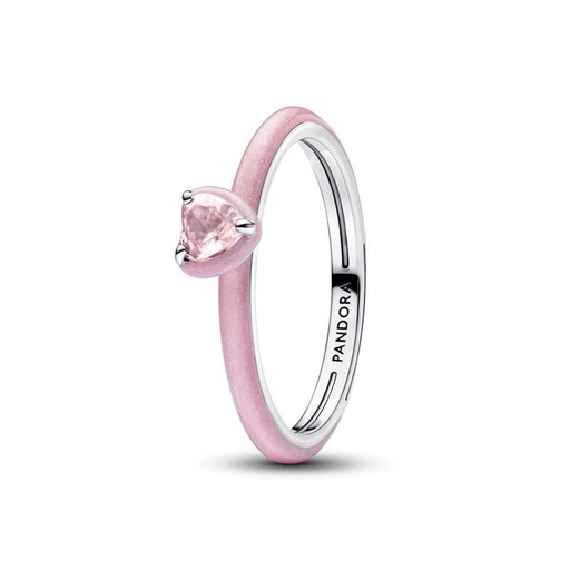 Anillo Pandora Corazón Chakra Rosa