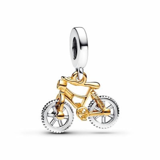 [763354C01] Charm  Pandora Colgante Bicicleta Bicolor con Ruedas Giratorias
