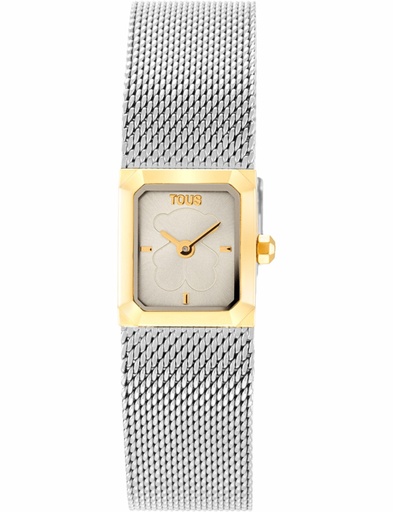 [3000142100] Reloj Tous Mujer Minimesh Acero Plateado Esfera SS/IPG Esfera Dorado Esterilla 3000142100