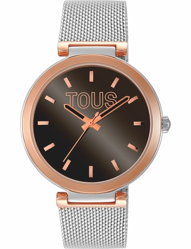 [3000142500] Reloj Tous Mujer S-Mesh Mirror Acero Inoxidable SS/IPRG Esfera Chocolate 3000142500