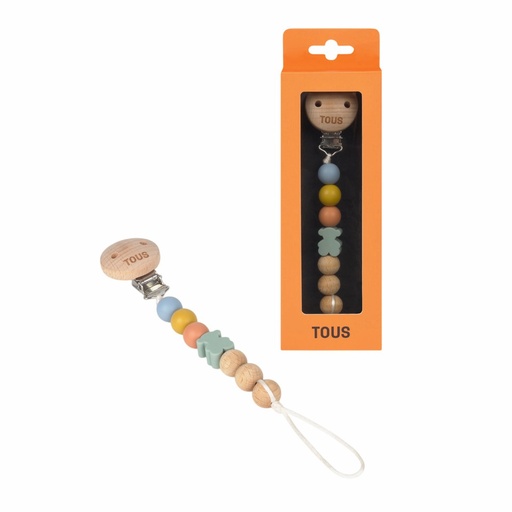 [CHUPETE-2101-107] Chupetero Tous Baby de Silicona y Madera Unico CHUPETE-2101-107