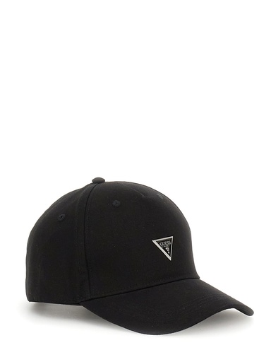 [AM9521POL01-BLACK] Gorra Guess London con logotipo triángulo Black