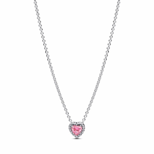 [398425C02-45] Collar Pandora Corazón en Relieve