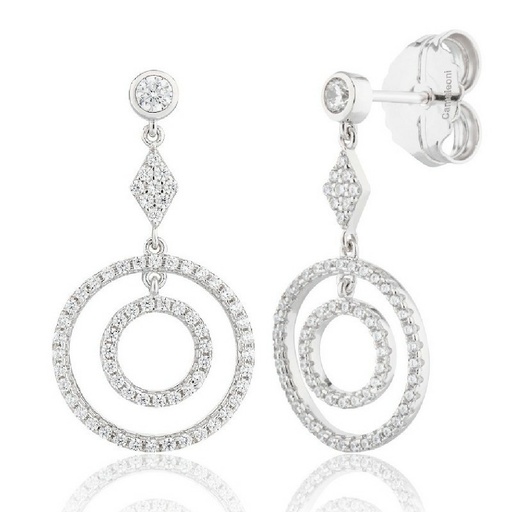 [WP106/LP] Pendientes Camaleoni Plata Rodio WP106/LP 