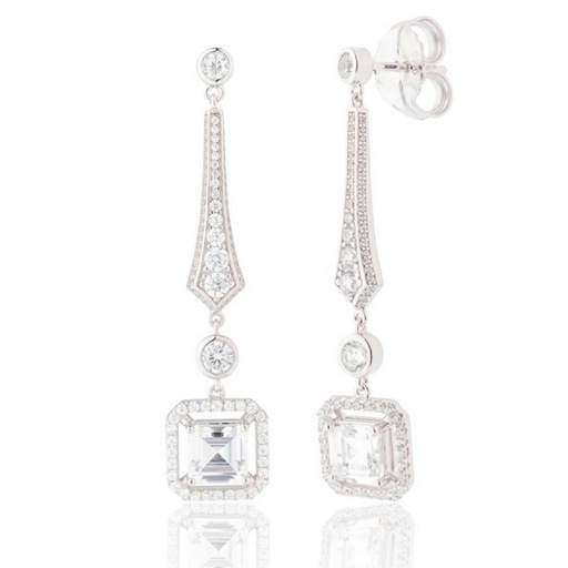 [WP108/LP] Pendientes Camaleoni Florencia Plata Rodio WP108/LP 