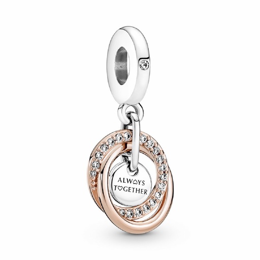 [780797C01] Charm Pandora Colgante Familiar Siempre Bicolor