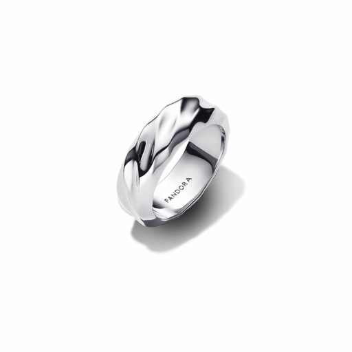 Anillo Pandora Banda Ancha Ondulada