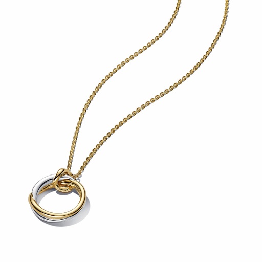 [363882C00-45] Collar en Dos Tonos de Forma Orgánica