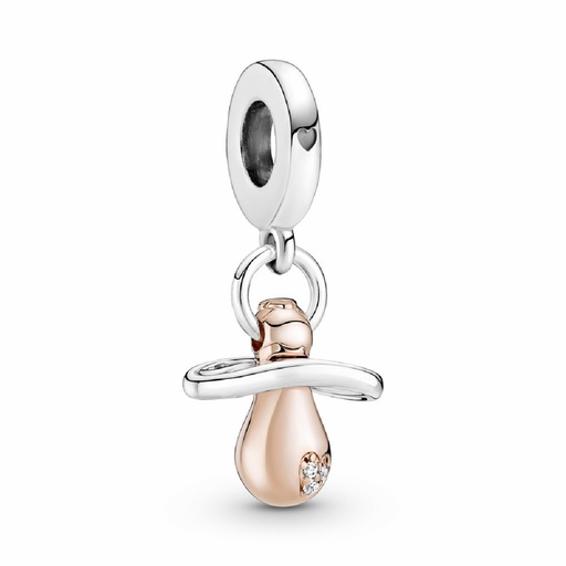 [781490C01] Charm Pandora Colgante Chupete Bebe Bicolor 781490C01
