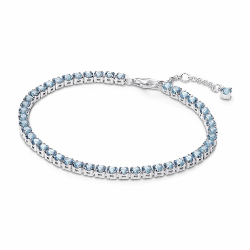Pulsera Pandora Tenis Azul Claro Brillante