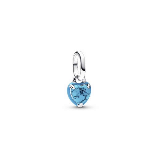 [793827C01] Charm Pandora Mini Colgante Corazón Color Turquesa