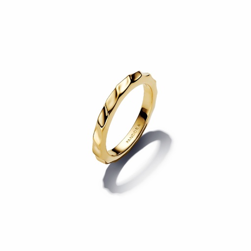 Anillo Pandora Banda Ondulada Dorado