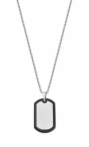 [LS2211-1/1] Collar Lotus Style Placa Militar Hombre Acero Inox LS2211-1/1