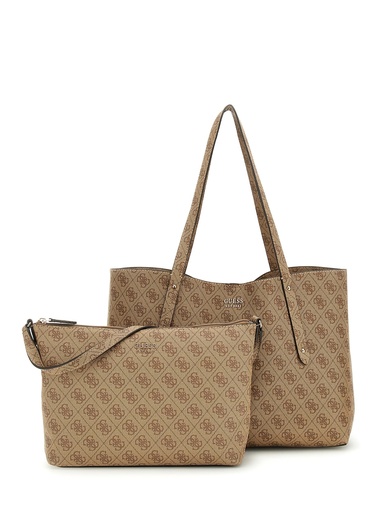 [LG964823-LTL] Bolso Guess Tote Brenton Marrón Logotipo 4G HWLG9648230-LTL