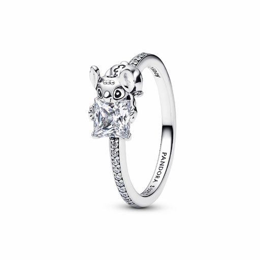 Anillo Pandora Gema y Stitch de Disney Plata de primera ley 193740C01
