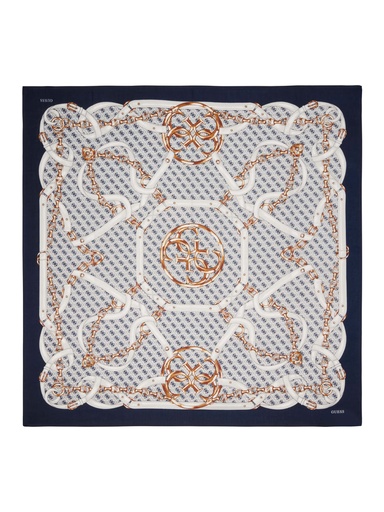 [AW5412POL03-BLU] Bufanda Guess Kefiah Noelle con logotipo 4G-BLU