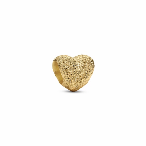 [764000C00] Charm Pandora Corazón Texturizado Dorado 