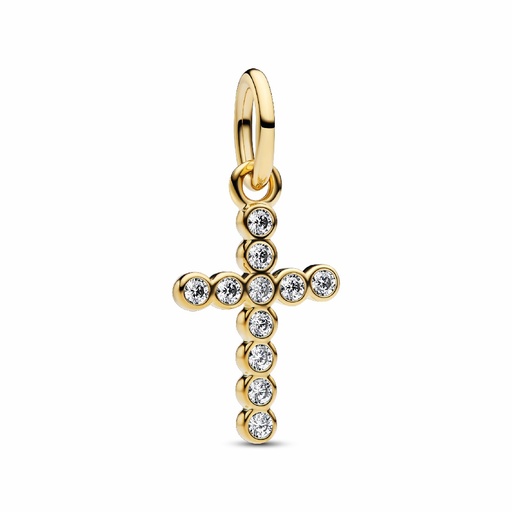 [764063C01] Charm Pandora Colgante Cruz Recubrimiento Oro de 14k 764063C01