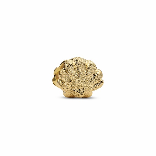 [764057C00] Charm Pandora Mini Concha Dorada Texturizada 764057C00