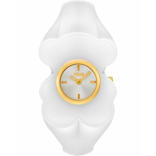 [3000147200] Reloj Tous T. M Bear Folks Analógico Acero Dorado y Policarbonato Blanco 3000147200
