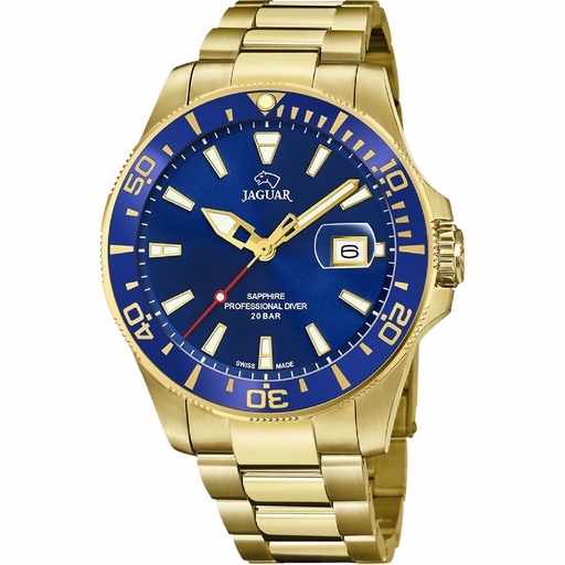 [J877/1] Relos Jaguar Suizo Pro Diver Hombre Azul J877/1